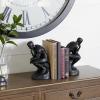 imageThe Novogratz Polystone People The Thinker Bookends Set of 2 5quotW 9quotH Black