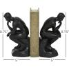 imageThe Novogratz Polystone People The Thinker Bookends Set of 2 5quotW 9quotH Black