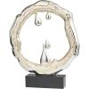 imageDeco 79 Aluminum Metal Abstract Decorative Sculpture Home Decor Statue with Marble Base Accent Figurine 14quot x 3quot x 17quot Silver19 x 3 x 23