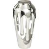 imageDeco 79 Aluminum Metal Decorative Vase Drip Centerpiece Vase with Melting Designed Body Vase for Home Decoration 7quot x 7quot x 15quot GoldSilver