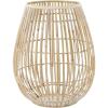 imageDeco 79 Bamboo Wood Handmade Decorative Vase Open Frame Centerpiece Vase with White Metal Accents Vase for Home Decoration 13quot x 13quot x 17quot Brown12 x 12 x 15