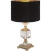 imageDeco 79 Crystal Room Table Lamp Accent Lamp with Gold Accents Lamp 14quot x 14quot x 24quot Black