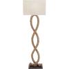 imageDeco 79 Jute Rope Room Floor Lamp Rope Standing Tall Lamp with Linen Shade Tall Lamp 20quot x 9quot x 63quot Brown
