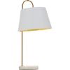 imageDeco 79 Marble Room Desk Lamp Accent Lamp with Arched Gold Metal Stand Lamp 11quot x 11quot x 22quot WhiteWhite