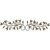 imageDeco 79 Metal Leaf Home Wall Decor Long Horizontal Vine Wall Sculpture with Green Accents Wall Art 48quot x 1quot x 9quot RedGreen