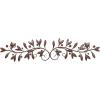 imageDeco 79 Metal Leaf Home Wall Decor Long Horizontal Vine Wall Sculpture with Green Accents Wall Art 48quot x 1quot x 9quot RedRed
