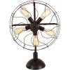 imageDeco 79 Metal Room Accent Lamp Vintage Fan Shape 5 Light Table Lamp Lamp 19quot x 8quot x 24quot Bronze