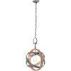 imageDeco 79 Metal Round Pendant with Link Style Chain 15quot x 14quot x 25quot Black