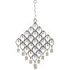 imageDeco 79 Metal Windchime with Bells and Chain Ring Hanger 13quot x 1quot x 24quot BlackBlack