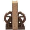 imageDeco 79 Polystone Decorative Bookends Gear Non Skid Bookends Set of 2 Office Bookends5quotW 7quotH Brown