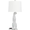 imageDeco 79 Polystone Leopard Room Table Lamp Accent Lamp set of 2 Lamp 13quot x 13quot x 29quot SilverSilver