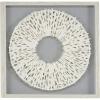 imageDeco 79 Wood Geometric Handmade 3D Circle Origami Shadow Box with Canvas Backing 20quot x 1quot x 20quot Gray