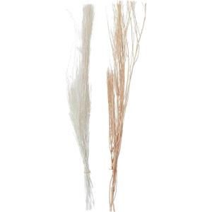 imageDeco 79 Dried Plant Pigeon pea Tall Sticks Natural Foliage Set of 2 7quotW 56quotH Brown9W  57H