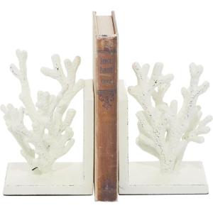imageDeco 79 Metal Coral Decorative Bookends Ombre Non Skid Bookends Set of 2 Office Bookends4quotW 7quotH BlueWhite