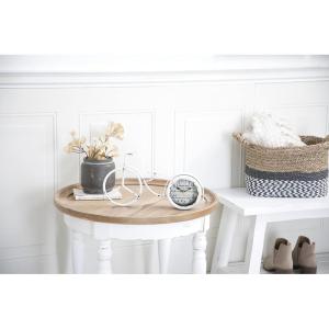 imageDeco 79 Metal Decorative Clock Bike Mantel Clock Tabletop Clock 13quot x 3quot x 12quot BrownWhite