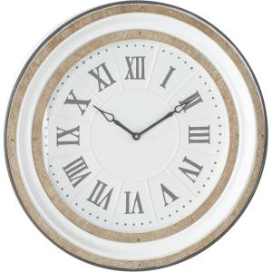 imageDeco 79 Metal Decorative Wall Clock for Home and Room 24quot x 3quot x 24quot White