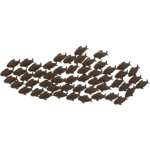 imageDeco 79 Metal Fish Home Wall Decor Indoor Outdoor Wall Sculpture Wall Art 27quot x 1quot x 22quot BlueDark Brown