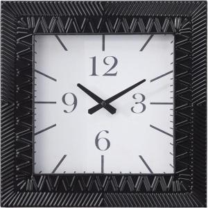 imageDeco 79 Metal Square Wall Clock 12quot x 3quot x 12quot Black