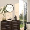 imageCosmoLiving by Cosmopolitan Glass Wall Clock with Gold Accents 20quot x 2quot x 20quot BlackBlack