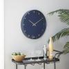 imageCosmoLiving by Cosmopolitan Glass Wall Clock with Gold Accents 20quot x 2quot x 20quot BlackDark Blue