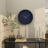 imageCosmoLiving by Cosmopolitan Glass Wall Clock with Gold Accents 20quot x 2quot x 20quot BlackDark Blue