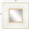 imageCosmoLiving by Cosmopolitan Metal Room Wall Mirror Starburst Entryway Mirror Wall Mounted Mirror 26quot x 3quot x 26quot Gold