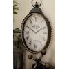 imageDeco 79 42555 Metal Rope Wall Clock 12quot x 21quot Silver