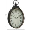 imageDeco 79 42555 Metal Rope Wall Clock 12quot x 21quot Silver