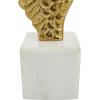 imageDeco 79 Aluminum Metal Bird Decorative Bookends Wings Non Skid Bookends with Marble Base Set of 2 Office Bookends5W 10H SilverGold
