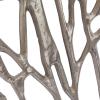 imageDeco 79 Aluminum Metal Coral Home Wall Decor Inspired Wall Sculpture Set of 2 Wall Art 10quotW 34quotH SilverSilver