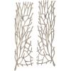 imageDeco 79 Aluminum Metal Coral Home Wall Decor Inspired Wall Sculpture Set of 2 Wall Art 10quotW 34quotH SilverSilver