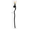 imageDeco 79 Aluminum Metal Textured Wall Sconce with Curved Shape 7quot x 7quot x 31quot GoldBlack