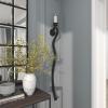 imageDeco 79 Aluminum Metal Textured Wall Sconce with Curved Shape 7quot x 7quot x 31quot GoldBlack