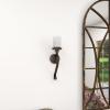 imageDeco 79 Aluminum Metal Textured Wall Sconce with Curved Shape 7quot x 7quot x 31quot GoldBrown