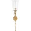 imageDeco 79 Aluminum Metal Textured Wall Sconce with Curved Shape 7quot x 7quot x 31quot GoldGold