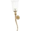 imageDeco 79 Aluminum Metal Textured Wall Sconce with Curved Shape 7quot x 7quot x 31quot GoldGold