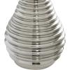 imageDeco 79 Ceramic Decorative Vase Centerpiece Vases with Varying Patterns set of 3 Flower Vases for Home Decoration 5quot x 5quot x 8quot Silver