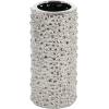 imageDeco 79 Ceramic Decorative Vase Centerpiece Vases with Varying Patterns set of 3 Flower Vases for Home Decoration 5quot x 5quot x 8quot Silver