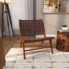 imageDeco 79 Contemporary Wood Accent Chair 2 PIECES LARGE SIZE Mahogany