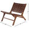 imageDeco 79 Contemporary Wood Accent Chair 2 PIECES LARGE SIZE Mahogany
