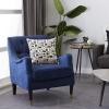 imageDeco 79 Fabric Tufted Accent Chair 29quot x 32quot x 34quot BlueBlue