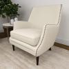 imageDeco 79 Fabric Tufted Accent Chair with Studded Accents 29quot x 32quot x 34quot Beige