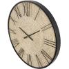 imageDeco 79 Farmhouse Wood Square Wall Clock 24quot x 2quot x 24quot WhiteBrown