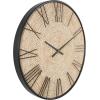 imageDeco 79 Farmhouse Wood Square Wall Clock 24quot x 2quot x 24quot WhiteBrown