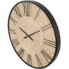 imageDeco 79 Farmhouse Wood Square Wall Clock 24quot x 2quot x 24quot WhiteBrown
