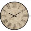 imageDeco 79 Farmhouse Wood Square Wall Clock 24quot x 2quot x 24quot WhiteBrown