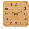 imageDeco 79 Farmhouse Wood Square Wall Clock 24quot x 2quot x 24quot WhiteBrown