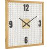 imageDeco 79 Farmhouse Wood Square Wall Clock 24quot x 2quot x 24quot WhiteWhite