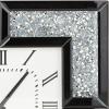 imageDeco 79 Glass Decorative Mirrored Wall Clock with Floating Crystals 20quot x 2quot x 20quot Black