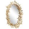imageDeco 79 Metal Butterfly Room Wall Mirror Oval 3D Entryway Mirror Wall Mounted Mirror 19quot x 5quot x 33quot Gold33L x 19W